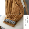 Winter Warm Clip Cotton Thickened Retro Down Cotton Pants for Women's Outwear Elastic Waist Loose Relaxed Pants