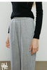 Women Casual Pants Winter Sweatpants Tapered Elastic Waist Split Design Fleece-Lined Warm Trousers