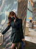Autumn High end Waist Slim Blazer Jacket Women Casual British Mid Length Black Suit Coat Woman Elegant Chic Office Blazers