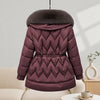 Parkas Women Down Cotton Jacket Winter Coat Large Fur Collar Warm Mid Long Cotton Padded Jacket Female Outerwear Overcoat