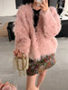 Women Autumn Furry Sweater Coat Single Button Design Knitted Warm Coat Thick Cardigans Clothes Tops For Women Sweater