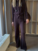 Women's Autumn Winter Knit Cardigan Pants Set Slim Fit Long Sleeve Long Trousers Simple Solid Color Sweater Suit