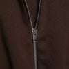 Women Long Sleeve Autumn Outwear Lapel Zipper Pleated Loose Brown Jacket Female Graduation Season Coats