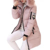 Women Winter Jackets Down Cotton Hooded Tops Large Size Parkas Mujer Coats Long Coat Female Fur Collar Outfits Year