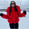 Warm Women's Hooded Cotton Padded Coats Loose Solid Stand Collar Full Sleeve Zipper Pockets Coat Autumn Winter Lady Outwear