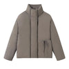 Warm Women's Detachable Scarf Collar Hooded Cotton Coat Solid Full Sleeve Buttons Pocket Thicken Jacket Winter Lady Outwear