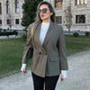 Women's Blazer Spring Office Wear Woman Outerwears Black Green Gray Blazer Long Sleeve Coats Blazers Fitted Suit Jacket 066