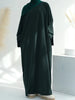Turkey Dubai Muslim Winter Abaya Corduroy Women Closed Abaya Loose Daily Wear Muslim Long Winter Dress