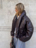 Warm V-Neck Thick Leather Short Jacket Woman Long Sleeves Loose Versatile Coats Casual Street Women's Autumn Winter Jackets