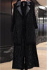 Fatty Women Autumn Mid length Covering Vest Wide Leg Pants Fat Sister Heavy Industry Bright Diamond Three Piece Set Female