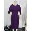 Elegant Office Lady Dresses O Neck Bat Sleeve Vestidos Women Spring Fall Temperament Slinky Dress Tailor-made T-Shirts
