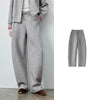 Women's Lazy Academy Soft American Curved Leg Trousers Autumn Paneled Design Pear Figure Shaping Pants