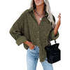 Winter Clothes Women Corduroy Long Sleeve Casual Shirt Button Women Coat Overshirt Loose Comfortable Coat Female
