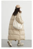 Women Down Coats Long Thick Warm Down Jackets Overcoat White Duck Down Loose Casual Jacket Autumn Winter