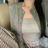 Red Cardigan Sweater for Women Soft Knit Long Sleeve Button-up Crop Jacket Blouse Top Spring Autumn Shrunken Cardigan Y2K