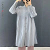 Lightweight Women's Pleated Trench Coat Autumn Chic Loose Single Breasted Stand Collar Long Windbreaker 2DB5549