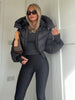 Women's Winter Retro Hooded Cotton Jacket Chic Solid Thick Warm Zip Up Long Sleeve Short Coat Lady Daily Casual Streetwear