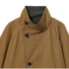 Women's Reversible Double Sided Wearable Short Jacket Stand Collar Asymmetrical Button Plaid Coat Stylish Versatile Outerwear