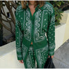 Lightweight Floral Print Oversized Coat & Square Scarf Skirt & Long Pants For Women Lady Holiday Streetwear Outfits