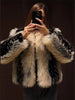 Print Faux Fur Jackets Women Loose O Neck Long Sleeves Fluffy Warm Parka Female Winter Chic Street Outwears