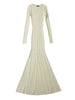 Sexy O Neck Ribbed Knitting Fishtail Sweater Dress Women Full Sleeve Stretch Basic Bodycon Maxi Long Mermaid Robe Vestido
