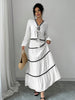 Women's Autumn Winter 2-Piece Set Dress, Casual Long Sleeve Tie-Up Top, High Waist Elegant Skirt, for Sunny Days