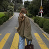 Black Stand Collar Trench Coat Women Casual Long Sleeve Single-breasted Loose Windbreaker Lady Autumn High Street Outwear