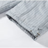 Street Stripe Cotton Padded Coat Pant Women Set Loose Full Sleeve Hooded Zipper Jacket Elastic Waist Pants Winter Lady Suit