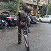 Street Women's Lace Up Leather Jacket Loose Solid Lapel Long Sleeve Belt Jackets Female Spring Lady Vintage Outwears
