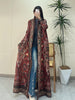 Pleated Print Foldable Collar Women's Long Sleeve Trench Coat Winter Original Design Cardigan Coat