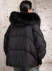 Women Winter Goose Down Jackets Real Fox Fur Collar Hooded Thick Natural Raccoon Fur Female Outwear Warm Loose Puffer Coats