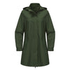 Women's Casual Water-Resistant Trench Coat Detachable Hood Windbreaker Solid Color Long Sleeve Light Weight Jacket