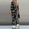 Urban Style Women's Casual Long Sleeve Printed Set Pants Autumn Comfortable Streetwear Outfit