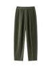 Simple Women's Two Piece Set Dragon Scale Long Sleeve Notched Pleated Blazer And Elastic Waist Straight Pants 2DB4432