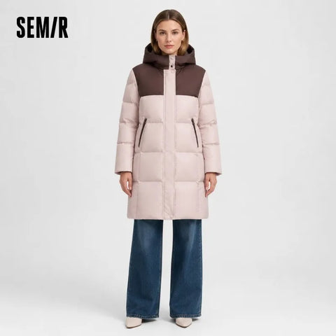 Down Jacket Women Long Length Waterproof Oil-proof Stain-proof Winter Detachable Hooded Winter Clothing Coats