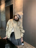 Korea Short Outerwear Woman Casual Loose Lazy Chic Long Sleeve Cotton Blends Windbreaker Coats Thin Thench