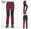 Women Winter Fleece Pants Warm Waterproof Hiking Pants Outdoor Camping Climbing Skiing Soft Shell Windproof Rain Trousers