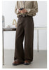 Women Pants Solid High Waist Loose Retro Cotton Wide Leg Denim Jeans Female Trousers for Woman Spring Autumn