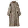 Double Sided Plaid Long Jackets For Women Single Breasted Long Sleeve Commute Street Female Trench Coat Autumn Chic Outwear