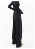 Houzhou Women Wide Suit Pants High Waist Gothic Japanese Style Baggy Black Trousers Irregular Straight Pants Casual Streetwear