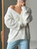 Imitation Mink Cardigan For Women Autumn Thick Knitted Jackets Yellow Oversize Cardigans Ladies Black Women Knitted Coat Velvet