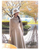 Winter Long Wool & Blends Coat for Women Chic Elegant Womans Clothing Skirted Woolen Overcoat