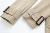 Women's Autumn Slim Trench Coats Solid Turn-Down Collar Long Sleeves Belt Decoration Double Breasted Female Coats