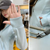 Women Solid Color Slim Fit Zip Up Sweatshirts Spring Autumn Fitness Joggers Sports Jacket Korean Tight Hooded Woman Coat