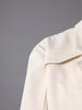 Women Beige Flower Ribbon Big Size Vintage Blazer Lapel Long Sleeve Jacket Tide Spring Autumn CPG2872