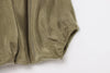 Casual Martini Green Satin Bomber Jacket Women Long Sleeve Zipper Pleated Oversized Coats Fall Shirt Jacket