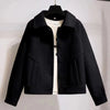 Women's Short Spring and Autumn Korean Loose Tweed Coat Retro Jacket