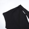 Women's Sweetheart Long Dress Asymmetric Temperament Slim Package Hip Simple Tie Dresses