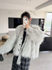 Women Autumn Furry Sweater Coat Single Button Design Knitted Warm Coat Thick Cardigans Clothes Tops For Women Sweater