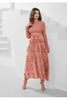 Pleated Socialite Shell Flower Dress Spring Original Lace-up Pleated Long Dresses for Women Clothing